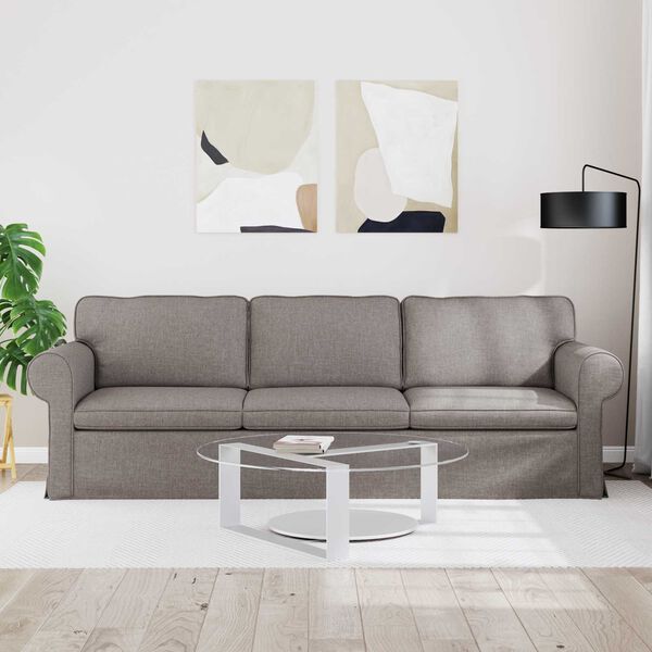 vidaXL Sofa 210cm Sivo-smeđa Metal