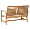 vidaXL klupa s jastukom Smeđa i krem 110 x 66 x 76 cm Čvrsto teak drvo