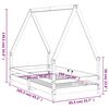 vidaXL Okvir za dječji krevet crni 80 x 160 cm od masivne borovine