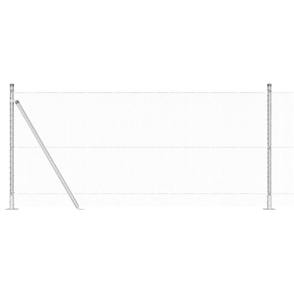 vidaXL Stup za ogradu Srebrno 10 x 1 m (mrežica 13 mm) Čelik