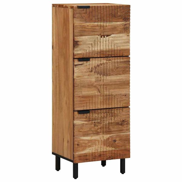 vidaXL Highboard Prirodna 40 x 33,5 x 110 cm Čvrsto drvo akacije
