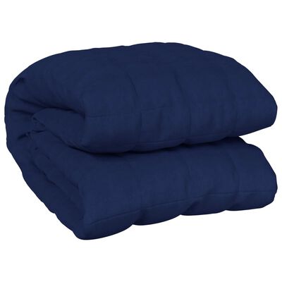 vidaXL Teška deka plava 120 x 180 cm 9 kg od tkanine