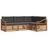 vidaXL Set vanjskih sofa 4 kom. Prirodna i antracit