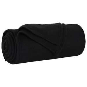 vidaXL Dekica Crna 170 x 130 cm 0.33 kg Runo