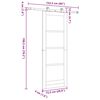 vidaXL Klizna vrata ORKDAL Bijelo 73,5 x 198,5 cm Drvo i metal