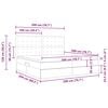 vidaXL Krevet s madracem i skladi&scaron;tem Tamno siva 200 x 200 cm