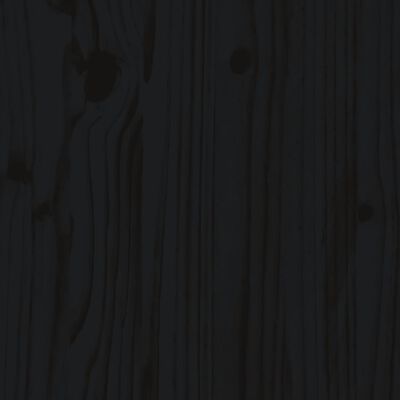 vidaXL 9-dijelni vrtni barski set crni od masivne borovine