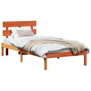 vidaXL Krevetna konstrukcija Smeđa 80 x 200 cm Čvrsto borovo drvo