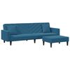 vidaXL 2-dijelni set sofa s jastucima plavi baršunasti