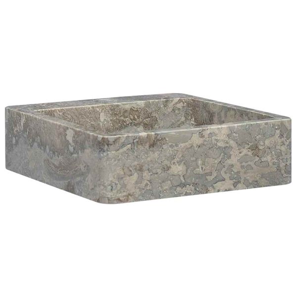 vidaXL Umivaonik sivi 40 x 40 x 12 cm mramorni