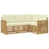 vidaXL Setovi sofa 4 pcs Bijela i krem 187,5 x 128,5 x 73 cm Poliester