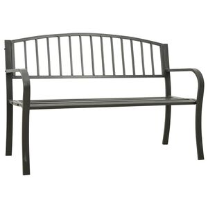 vidaXL Vrtna klupa siva 120 cm čelična