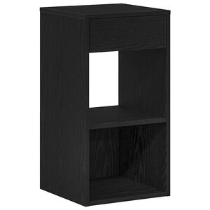 vidaXL Noćni ormarić s ladicom crni hrast 35x34x66,5 cm