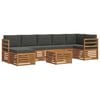 vidaXL Set vanjskih sofa 8 kom. Prirodna i antracit