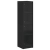 vidaXL Visoka komoda sa staklenim vratima crna 35 x 37 x 142 cm
