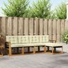 vidaXL Set vanjskih sofa s jastukom 5 pcs Prirodna i krem
