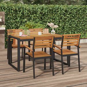 vidaXL Vrtni stol s U-nogama 140 x 80 x 75 cm od masivnog drva bagrema