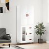 vidaXL Visoka komoda bijela 69,5x34x180 cm konstruirano drvo