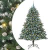 vidaXL Umjetno božićno drvce Zelena 210 cm PVC, Plastika i Čelik