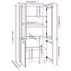 vidaXL Visoka komoda HAMAR od masivne borovine boja meda