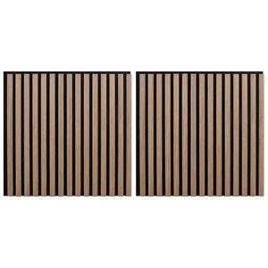 vidaXL Zidne panele 2 pcs Smeđa 60,5 x 60 cm