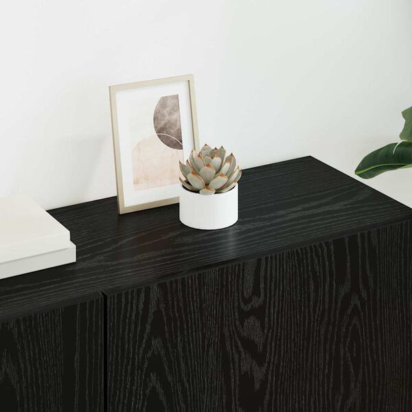 vidaXL TV zidna jedinica Zidne 5 pcs Crni hrast Konstruirano drvo