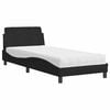 vidaXL Krevet s madracem Dover crni 90x200 cm od tkanine