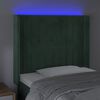 vidaXL LED uzglavlje tamnozeleno 93x16x118/128 cm bar&scaron;unasto
