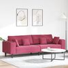 vidaXL Sofa s jastukom Vinska crvena 250 x 77 x 76 cm Baršun