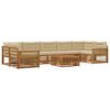 vidaXL Set vanjskih sofa s jastukom 8 pcs Prirodna i bež
