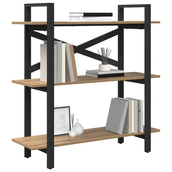 vidaXL Polica Umjetnički hrast 100 x 33,5 x 102 cm Konstruirano drvo