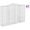 vidaXL Lučne gabionske ko&scaron;are 7 kom 300x50x200/220cm pocinčano željezo