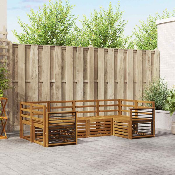 vidaXL Setovi sofa 6 pcs Prirodna Čvrsto drvo akacije