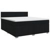 vidaXL Boxspring krevet s madracem Crna 180 x 200 cm Tkanina