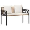 vidaXL Vanjske klupe 2 -Seater 116 x 56 x 75 cm poliratan