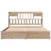 vidaXL Krevet s regalom za knjige bez madraca 180x200 cm od borovine