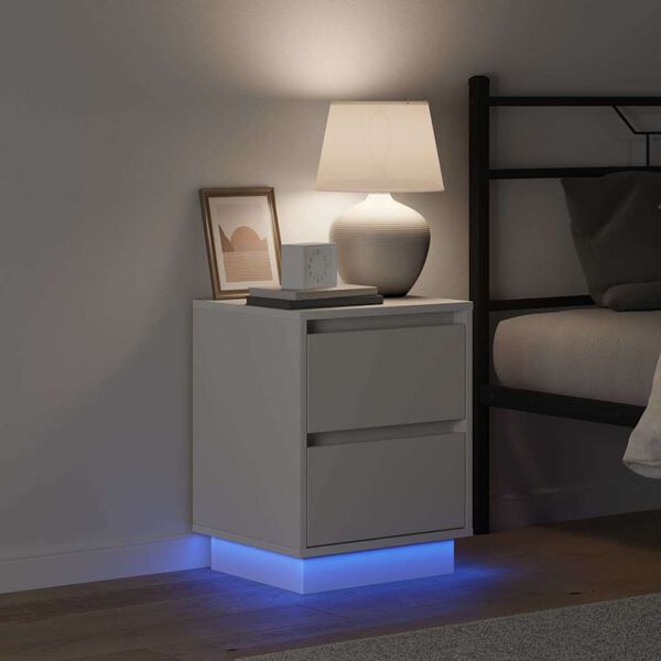 vidaXL Noćni ormar Bijelo 39 x 34,5 x 50 cm Konstruirano drvo