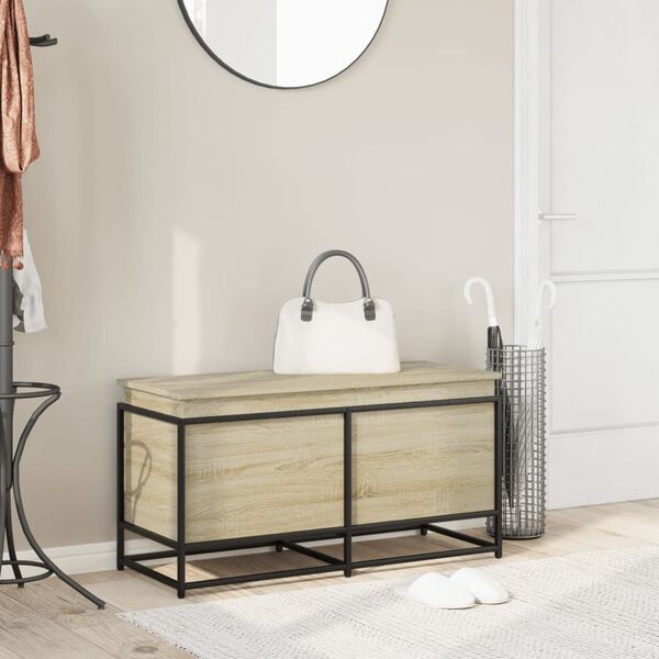 vidaXL Kutija za pohranu s poklopcem 100x40x51,5 cm konstruirano drvo