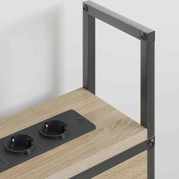 vidaXL Uzgled za skladi&scaron;tenje s postajom za punjenje sonoma hrast