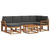 vidaXL Set vanjskih sofa s jastukom 7 pcs Prirodna i antracit