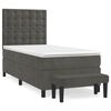 vidaXL Box spring krevet s madracem tamnosivi 100x200 cm bar&scaron;unasti
