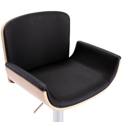 vidaXL Barski stolac od umjetne kože crni