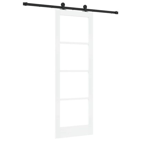 vidaXL Klizna vrata ORKDAL Bijela i crna 73,5 x 211 cm