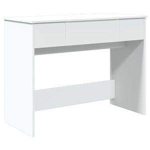 vidaXL Toaletni stolić s ogledalom bijeli 100x45x76 cm