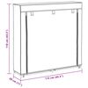 282434 vidaXL Shoe Cabinet with Cover Grey 115x28x110 cm Fabric