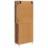 vidaXL Highboard Staro drvo 69,5 x 34 x 180 cm Konstruirano drvo