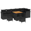vidaXL Sjedeća garnitura za vrt 9 pcs Crna poliratan