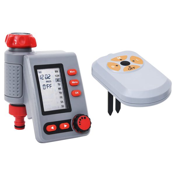 vidaXL Digitalni mjerač vremena za vodu s 1 izlazom i senzorom vlage