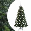 vidaXL Umjetno božićno drvce s kuglicama 120 cm 150 LED lampica