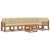vidaXL Set vanjskih sofa 7 kom. Prirodna i bež